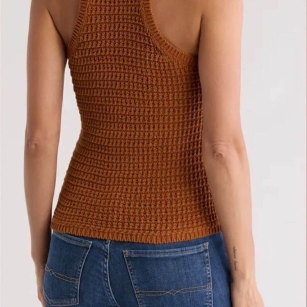 Madewell Crochet-Knit Crewneck Sweater Tank - Picture 2 of 5